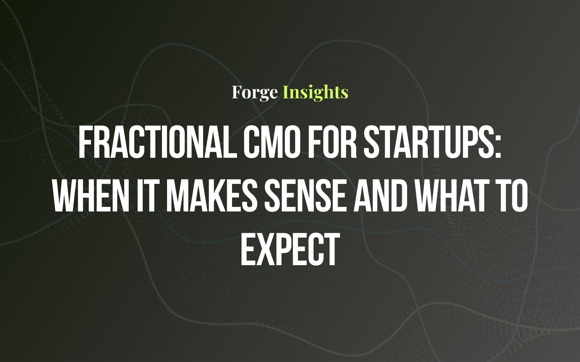Fractional CMO for Startups: When It Makes Sense and What to Expect