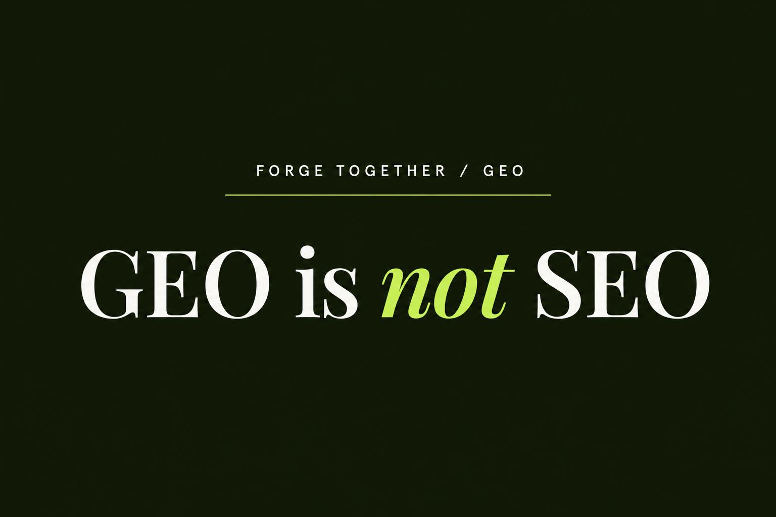 Is GEO the same as SEO? The honest answer for B2B teams
