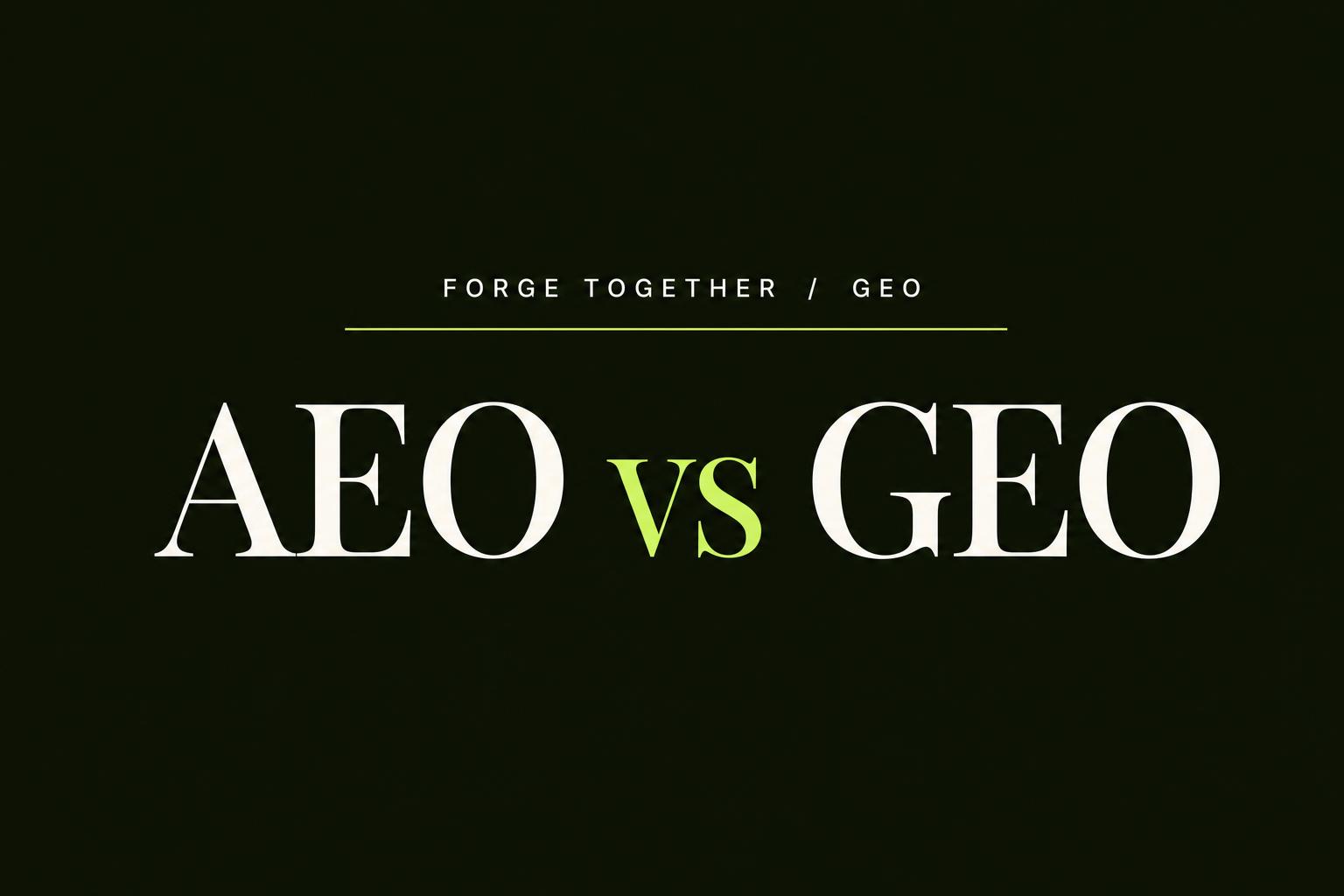 What is answer engine optimisation (AEO), and how it differs from GEO